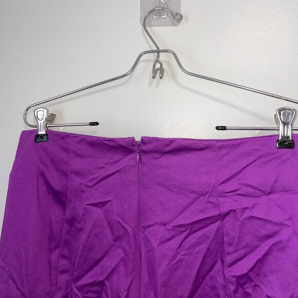 Worthington Petite 14P Womens Purple Midi Pencil Skirt - Picture 4 of 5